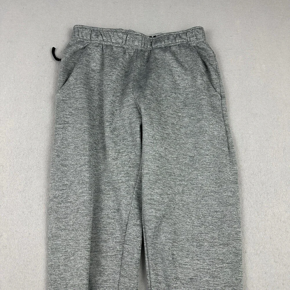 Nike Pants Men Small Gray Heather Sweatpants Jogger Swoosh Dri Fit Zip Pocket S